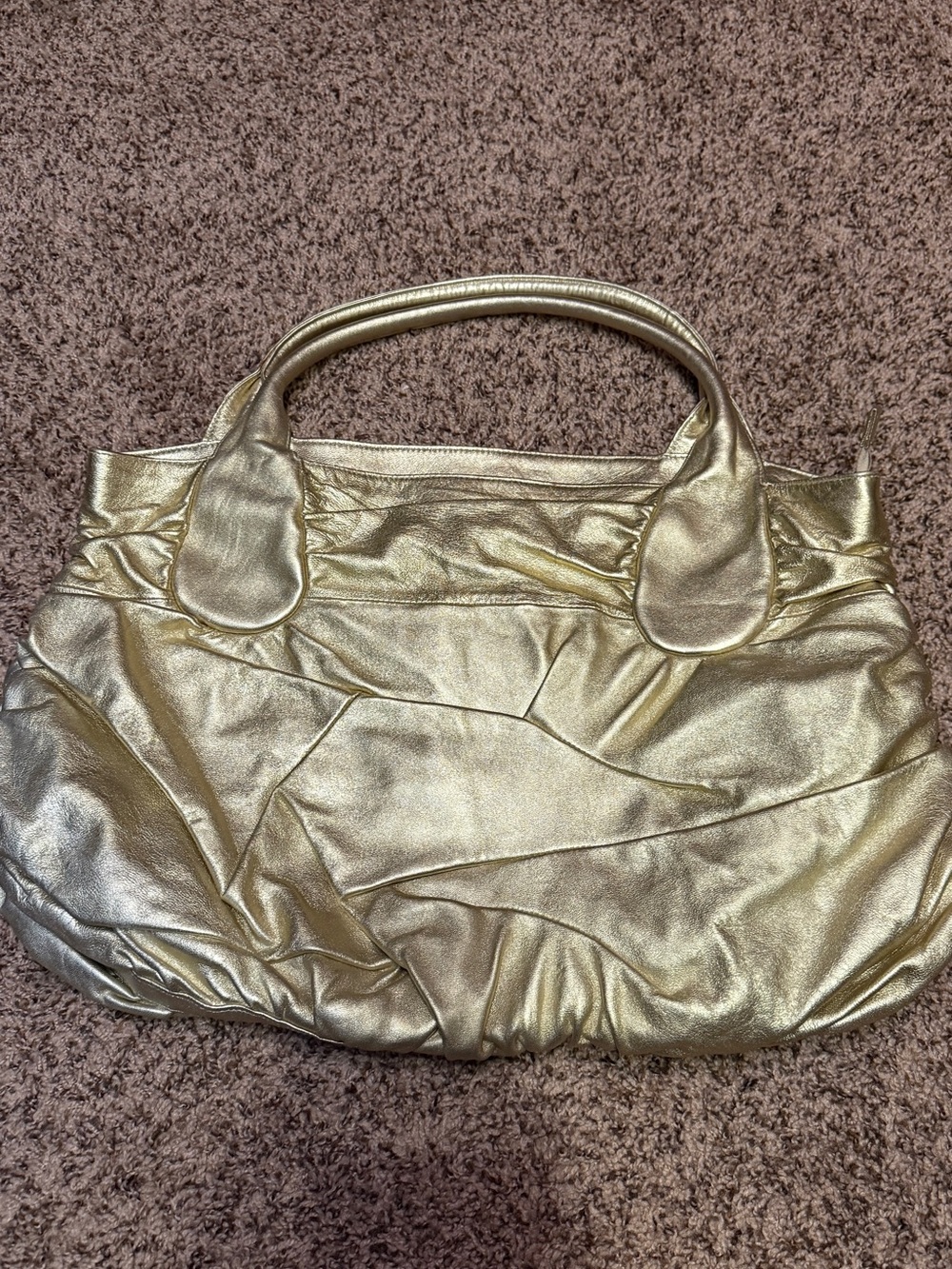 Hobo Gold Metallic Tote Bag